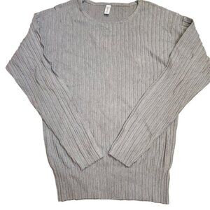 Soyaconcept Ribbed Knit Sweater Long Sleeve Crew Neck Sage green M Normcore
